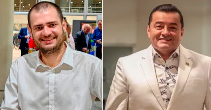 Activista Peter Beckauser y el alcalde de Santa Cruz, Jhonny Fernández. (Composición En Conexión: RRSS)