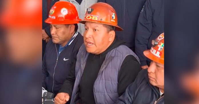 Mario Argollo, ejecutivo de la COB. (Imagen: Captura de pantalla En Conexión)