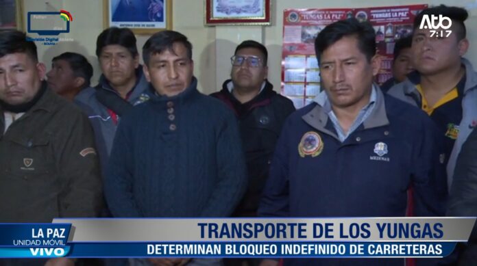 Transporte de los Yungas anuncia bloqueo indefinido de carreteras desde este viernes