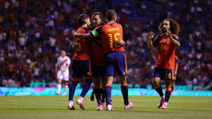 España gana 3-0 a Perú. (Imagen: RRSS)