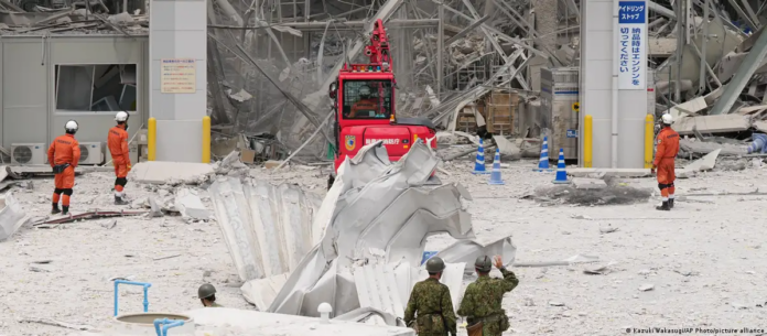 El centro comercial Aeon, en Kumamoto, colapsó tras el sismo del 28 de julio de 2026.