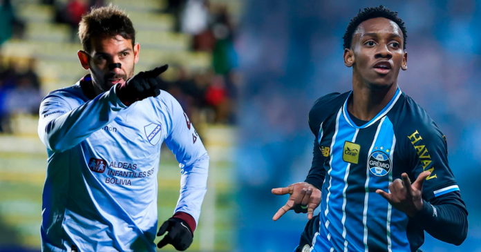 La academia juega con la ilusión de asegurar su pase a octavos de final de la Sudamericana. (Imagen: Bolívar y Grêmio/ Composición: En Conexión)