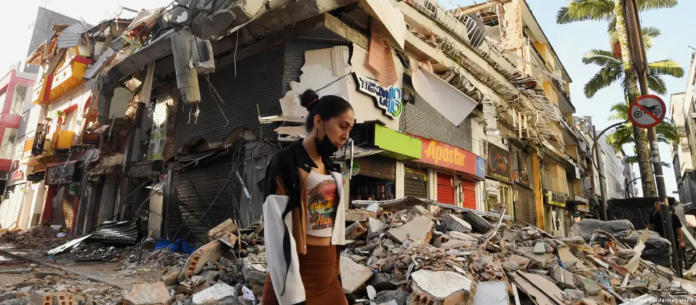 Ruinas tras el terremoto en Pereira, Colombia. (11.08.2026).
