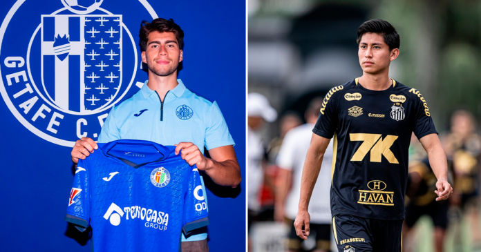 López fichó por el Getafe de España; Terceros renovó su contrato con Santos. (Imagen: Getafe C.F y Santos F.C./Composición: En Conexión)