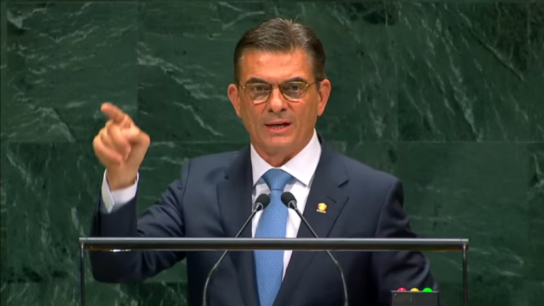 Paz durante su discurso ante la ONU. (Imagen: captura de pantalla)